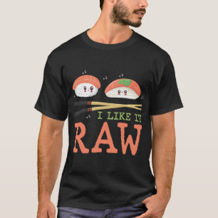 T-shirt Je L'Aime Raw Sushi Kawaii Design