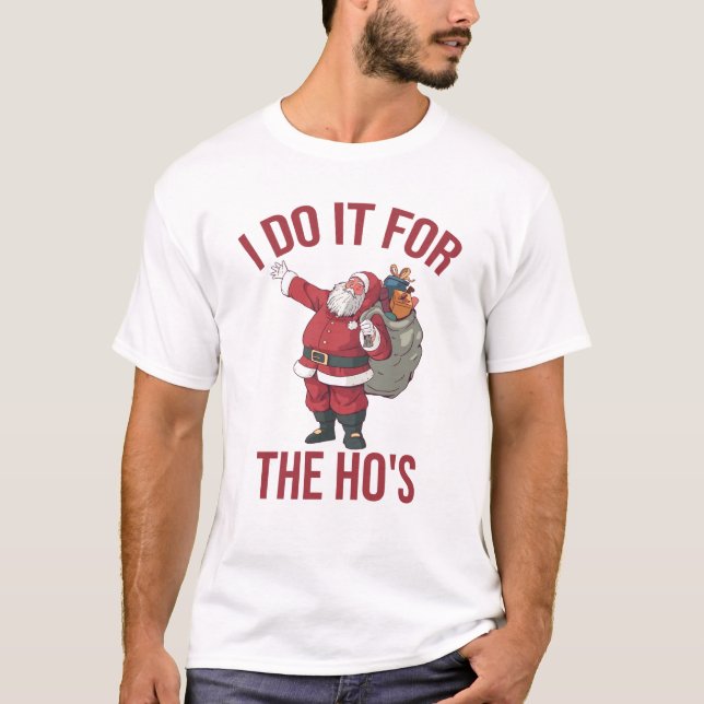 T-shirt Je le fais pour le héros, Rude Christmas Shirt, Pè (Devant)