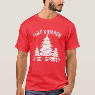 T-shirt Je Les Aime Vraiment Épais Et Sprucey Drôle Noël