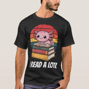 T-shirt Je lis beaucoup de axolotl