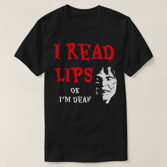 T-shirt Je Lis Les Lèvres Chemise Sourde Fun Chemise Sourd (Design devant)