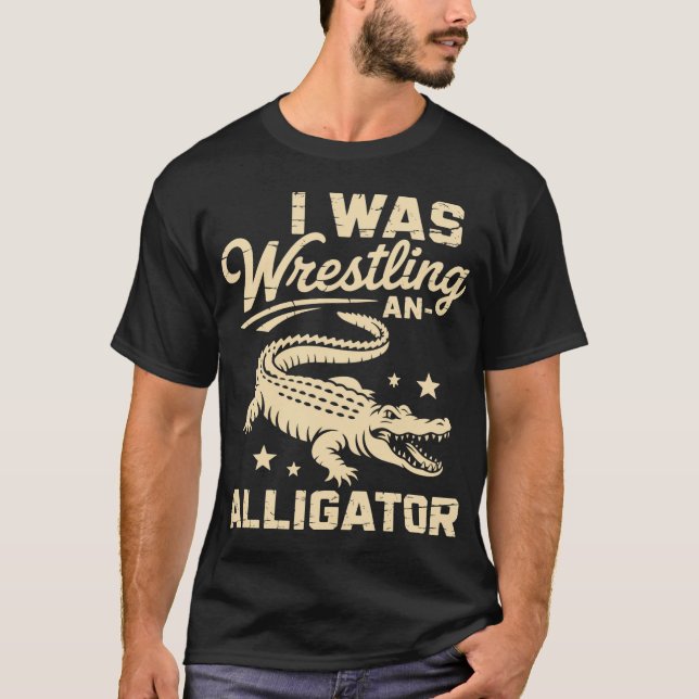 T-shirt Je Luttais Un Alligator (Devant)