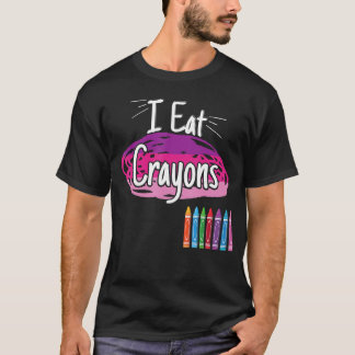 T-shirt Je mange Crayons Crayon