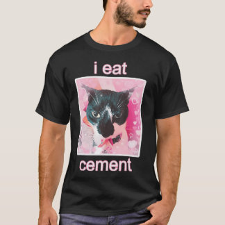 T-shirt Je Mange Du Cement Chat