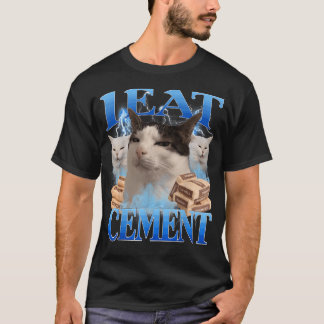 T-shirt Je mange du ciment drôle de chat