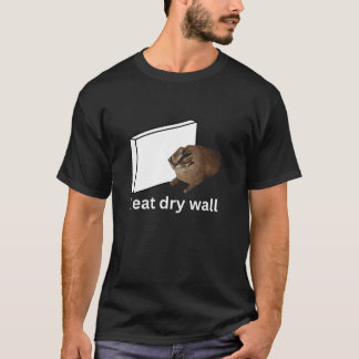 T-shirt Je Mange Mur Sec Drôle Mat Mat Mat Mat T Chemise