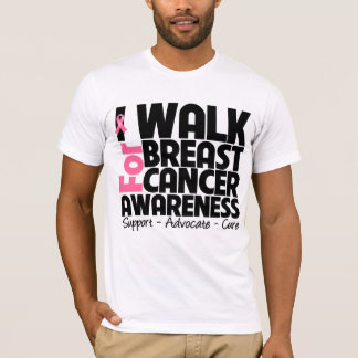 T-shirt Je marche pour la conscience de cancer du sein