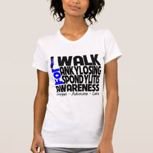 T-shirt Je marche pour la conscience de spondylarthrite