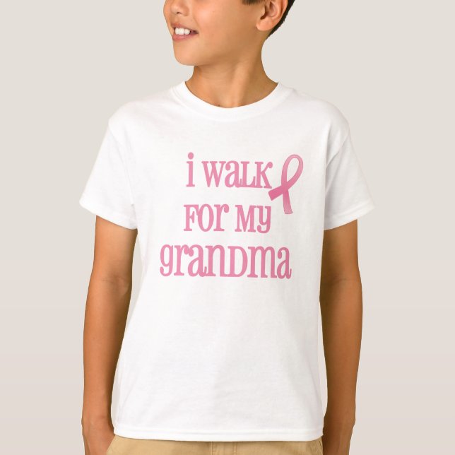 T-shirt Je marche pour ma grand-maman (Devant)