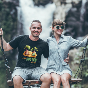 T-shirt Je me sens enraciné avec vous, vegan mignon et drô