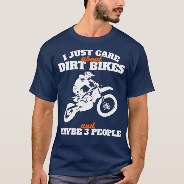 T-shirt Je me soucie juste de Dirt Bike Enduro Biker Cadea (Devant)