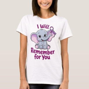 T-shirt Je me souviendrai pour vous de l'éléphant mignon A