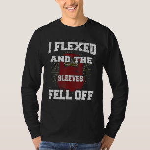 T-shirt Je me suis fléchi et les manches en fourrure sont