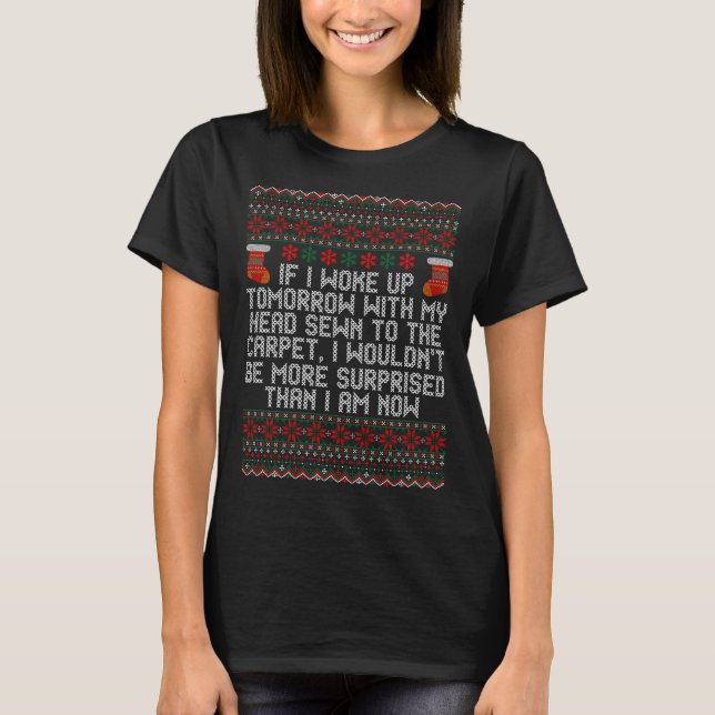T-shirt Je me suis réveillé demain avec ma tête cousue au  (Devant)