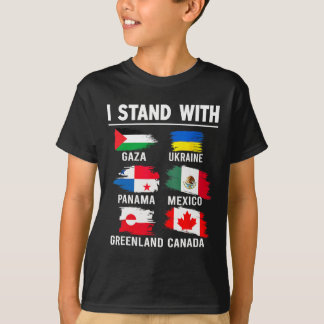 T-shirt Je me tiens avec Canada Groenland Mexique Panama G