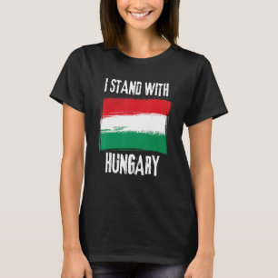 T-shirt Je Me Tiens Avec Le Drapeau Hongrois Hongrie
