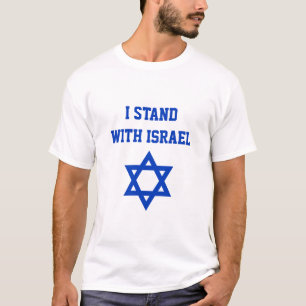 T-shirt Je me tiens avec l'étoile d'Israël de David