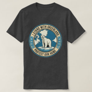T-shirt Je me tiens avec l'ours polaire du Groenland