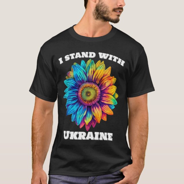 T-shirt Je me tiens avec l'Ukraine (Devant)