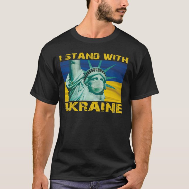 T-SHIRT JE ME TIENS AVEC L'UKRAINE (Devant)
