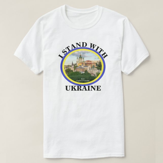 T-SHIRT JE ME TIENS AVEC L'UKRAINE (Design devant)