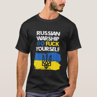 T-shirt Je Me Tiens Avec L'Ukraine Drapeau Américain Souti