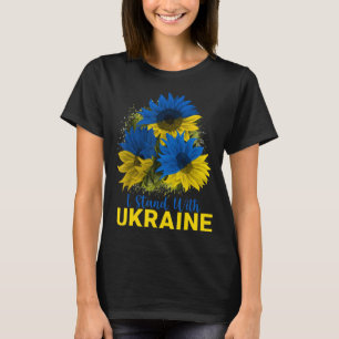 T-shirt Je Me Tiens Avec L'Ukraine Drapeau De Tournesol Pa