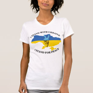 T-SHIRT JE ME TIENS AVEC L'UKRAINE - JE ME TIRE POUR LE T-