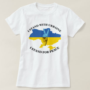 T-SHIRT JE ME TIENS AVEC L'UKRAINE - JE ME TIRE POUR LE T-