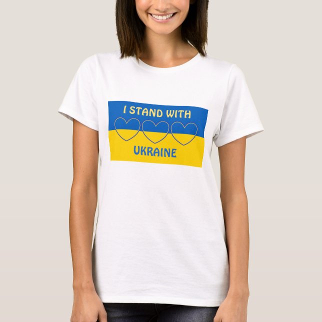 T-shirt Je me tiens avec l'Ukraine | Support (Devant)
