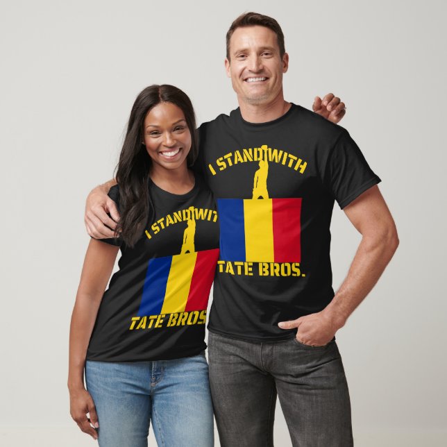 T-SHIRT JE ME TIENS AVEC TATE BROS. DRAPEAU ROUMAIN ROUMAN (Unisexe)