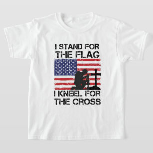T-shirt Je me tiens pour le Drapeau Kneel pour le Drapeau 