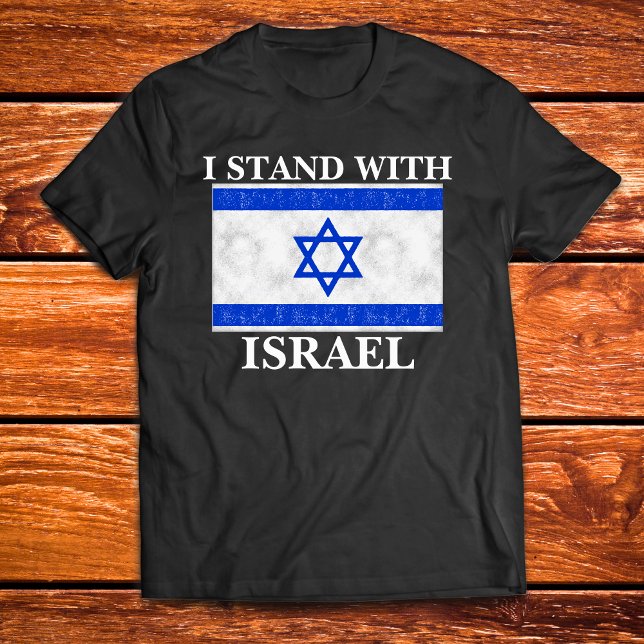 T-shirt Je Me Trouve Avec Le Drapeau Bleu Blanc D'Israël (Créateur téléchargé)