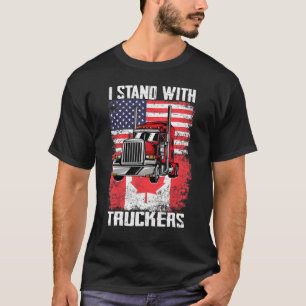 T-shirt Je Me Trouve Avec Truckers Convoi Pour La Liberté