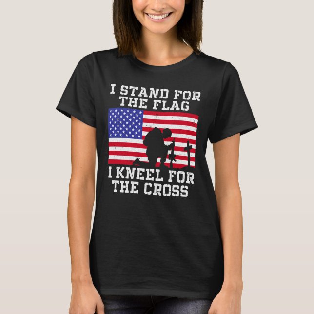 T-shirt Je Me Trouve Pour Le Drapeau Et Je M'Agenouille Po (Devant)