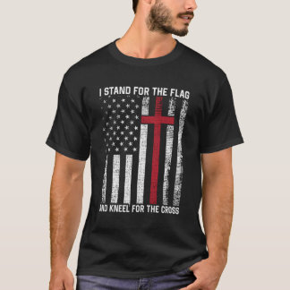 T-shirt Je Me Trouve Pour Le Drapeau Et Le Kneel Pour La C