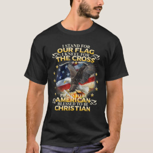 T-shirt Je Me Trouve Pour Notre Drapeau Je M'Agenouille Po