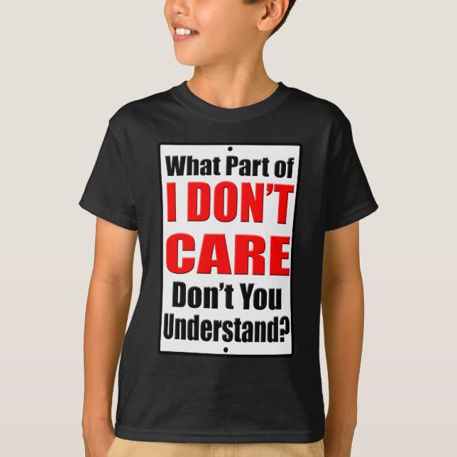 T-shirt Je m'en fiche (Devant)