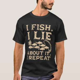 T-shirt Je mens sur la pêche pêcheur pêcheur chasseur de p