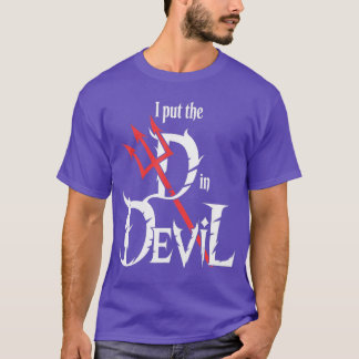 T-shirt Je mets D dans Halloween diabolique drôle de coupl