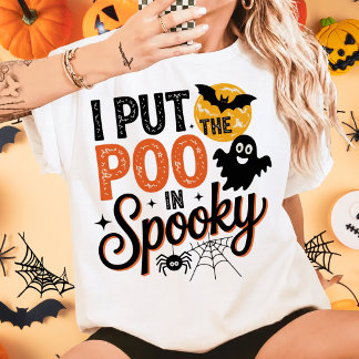 T-shirt Je mets la caca dans Halloween effrayant