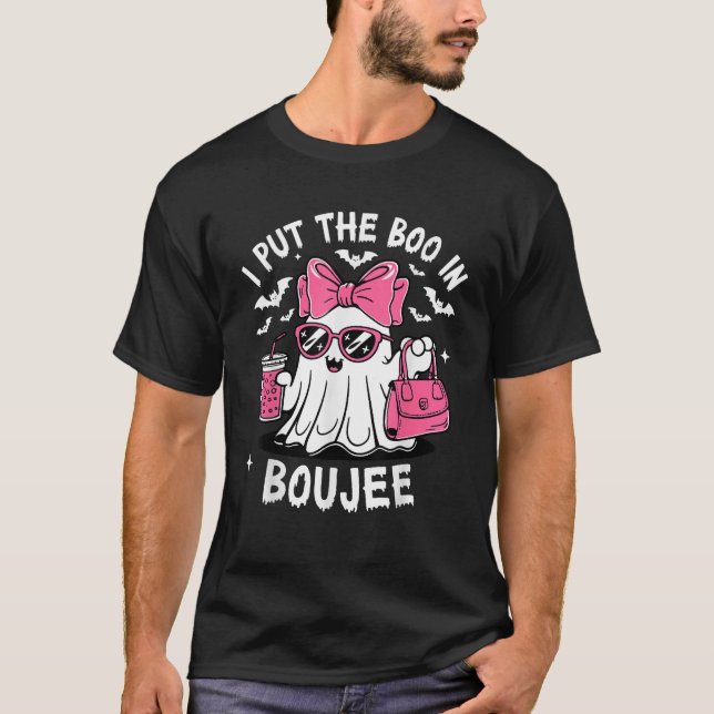 T-shirt Je mets le Boo à Boujee Tee Fancy Ghost Halloween (Devant)