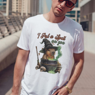 T-shirt Je mets un sort sur Capybara Halloween Funny T-shi