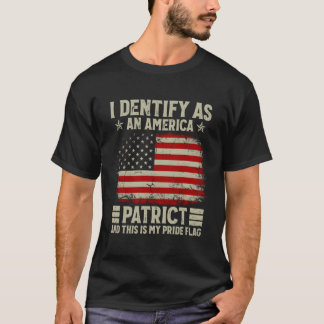 T-shirt Je M'Identifie Comme Un Drapeau De Fierté Rétro Pa