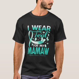 T-shirt JE M'OCCUPE DE Turquoise POUR MA MAMAMAW CONNAISSA