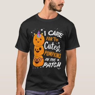 T-shirt Je m'occupe des Citrouilles les plus mous de l'inf