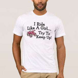 T-shirt Je monte comme un essai de fille pour maintenir le