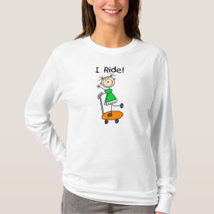 T-shirt Je monte - la fille sur le scooter