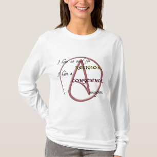 T-shirt Je n'ai aucun besoin de religion avec le symbole