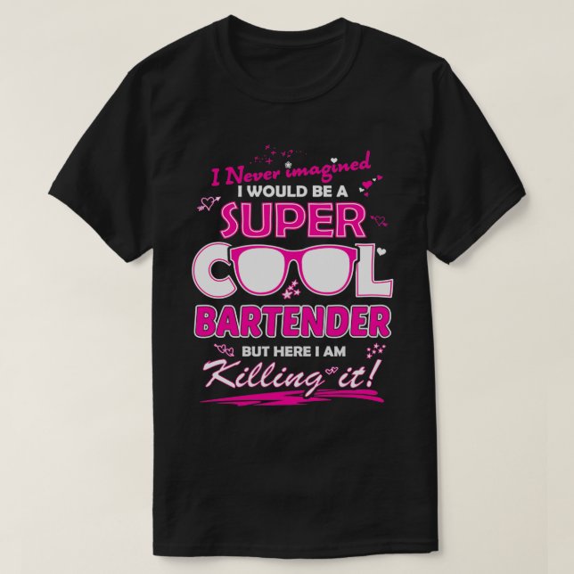 T-shirt Je N'Ai Jamais Imaginé Que Je Serais Un Super Cool (Design devant)